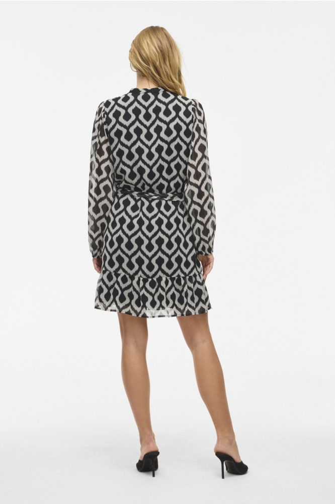 VIFALIA L/S DRESS - NOOS 14107607 Black Beauty/RETRO BIRCH